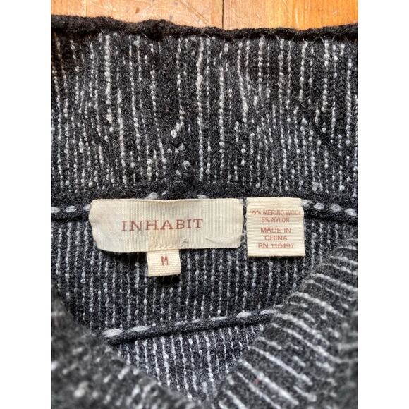 Super Soft Inhabit Merino Wool Turtleneck Sweater, Women’s M Grey/Gray Geometric - Picture 2 of 3